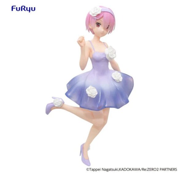 New Furyu Trio-Try-iT Re Zero Ram Flower Dress Figure Japan 20cm - Picture 1 of 8